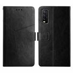 For vivo Y20 2020 Y Stitching Horizontal Flip Leather Phone Case(Black)