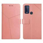 For Wiko Power U30 Y Stitching Horizontal Flip Leather Phone Case(Rose Gold)