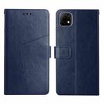 For Wiko T3 Y Stitching Horizontal Flip Leather Phone Case(Blue)