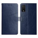 For Wiko Power U10 / U20 Y Stitching Horizontal Flip Leather Phone Case(Blue)