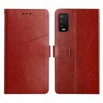 For Wiko Power U10 / U20 Y Stitching Horizontal Flip Leather Phone Case(Brown)