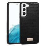 For Samsung Galaxy S22 5G SULADA Shockproof TPU + Handmade Leather Phone Case(Black)