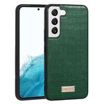 For Samsung Galaxy S22 5G SULADA Shockproof TPU + Handmade Leather Phone Case(Green)