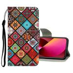 For iPhone 13 Colored Drawing Pattern Flip Leather Case(Ethnic Style)