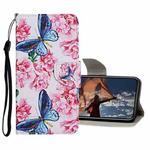 Colored Drawing Pattern Flip Leather Case For iPhone 13 Pro(Dragonfly Flower)