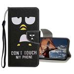 For iPhone 13 Pro Colored Drawing Pattern Flip Leather Case (Penguin)