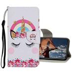 For iPhone 13 Pro Colored Drawing Pattern Flip Leather Case (Crown Unicorn)