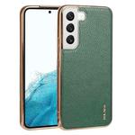 For Samsung Galaxy S22 5G SULADA Shockproof TPU + Handmade Leather Phone Case(Green)