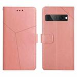 For Google Pixel 7 Pro Y Stitching Horizontal Flip Leather Phone Case(Rose Gold)