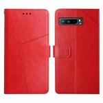 For Asus ROG Phone 3 Y Stitching Horizontal Flip Leather Phone Case(Red)