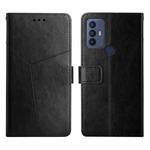 For Sharp Aquos V6 / V6 Plus Y Stitching Horizontal Flip Leather Phone Case(Black)