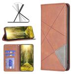 For Infinix Hot 11s/Hot 11T Prismatic Invisible Magnetic Leather Phone Case(Brown)