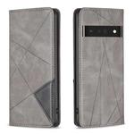For Google Pixel 7 Pro 5G Prismatic Invisible Magnetic Leather Phone Case(Grey)