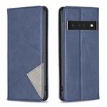 For Google Pixel 7 Pro 5G Prismatic Invisible Magnetic Leather Phone Case(Blue)