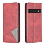 For Google Pixel 7 Pro 5G Prismatic Invisible Magnetic Leather Phone Case(Red)