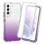 For Samsung Galaxy S22 5G Full Body Shockproof Clear Gradient Phone Case(Purple)