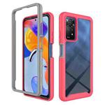 For Xiaomi Redmi Note 11 Pro Global Starry Sky Solid Color Series PC + TPU Phone Case(Rose Red)