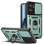 For OPPO Reno7 5G Global / Find X5 Lite Sliding Camera Cover Design TPU+PC Phone Case(Green)