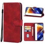 Leather Phone Case For Xiaomi Poco F4 GT(Red)