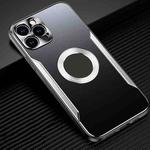 For iPhone 11 Pro Max Aluminum Alloy + TPU Phone Case (Black Silver)