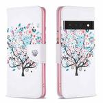 For Google Pixel 7 Pro 5G Colored Drawing Pattern Leather Phone Case(Tree)