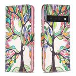For Google Pixel 7 Pro 5G Colored Drawing Pattern Leather Phone Case(Tree Life)