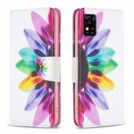 For ZTE Blade  A31 Colored Drawing Pattern Leather Phone Case(Sun Flower)