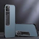 For iPhone 11 Pro Frosted Holder Phone Case (Sea Blue Grey)