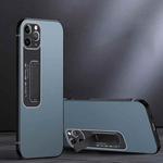 For iPhone 13 Pro Max Frosted Holder Phone Case (Sea Blue Grey)