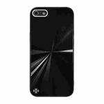 For iPhone SE 2022 / SE 2020 / 8 / 7 CD Texture TPU + Tempered Glass Phone Case(Black)