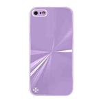 For iPhone SE 2022 / SE 2020 / 8 / 7 CD Texture TPU + Tempered Glass Phone Case(Purple)