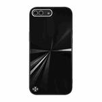 CD Texture TPU + Tempered Glass Phone Case For iPhone 8 Plus / 7 Plus(Black)