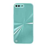 CD Texture TPU + Tempered Glass Phone Case For iPhone 8 Plus / 7 Plus(Cyan-blue)