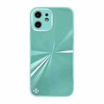 For iPhone 11 CD Texture TPU + Tempered Glass Phone Case (Cyan-blue)