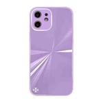 For iPhone 11 CD Texture TPU + Tempered Glass Phone Case (Purple)