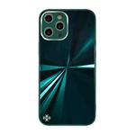 For iPhone 11 Pro CD Texture TPU + Tempered Glass Phone Case (Green)