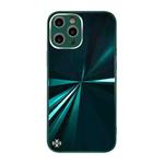 For iPhone 11 Pro Max CD Texture TPU + Tempered Glass Phone Case (Green)