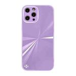 For iPhone 12 Pro Max CD Texture TPU + Tempered Glass Phone Case(Purple)