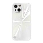 For iPhone 13 CD Texture TPU + Tempered Glass Phone Case(White)