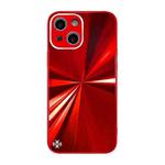For iPhone 13 CD Texture TPU + Tempered Glass Phone Case(Red)