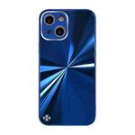 For iPhone 13 CD Texture TPU + Tempered Glass Phone Case(Blue)