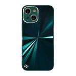For iPhone 13 CD Texture TPU + Tempered Glass Phone Case(Green)