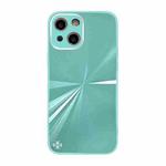 For iPhone 13 CD Texture TPU + Tempered Glass Phone Case(Cyan-blue)