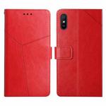 For Xiaomi Redmi 9A Y Stitching Horizontal Flip Leather Phone Case(Red)