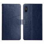 For Xiaomi Redmi 9A Y Stitching Horizontal Flip Leather Phone Case(Blue)
