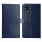 For Xiaomi Redmi 9C Y Stitching Horizontal Flip Leather Phone Case(Blue)