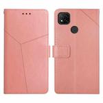 For Xiaomi Redmi 9C Y Stitching Horizontal Flip Leather Phone Case(Rose Gold)