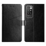 For Xiaomi Redmi 10 Y Stitching Horizontal Flip Leather Phone Case(Black)