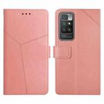 For Xiaomi Redmi 10 Y Stitching Horizontal Flip Leather Phone Case(Rose Gold)
