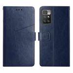 For Xiaomi Redmi 10 5G / Note 11E Y Stitching Horizontal Flip Leather Phone Case(Blue)